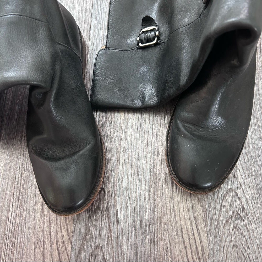 FRYE Leather Paige 3 Buckle Tall Riding Boots 
77066 
Sz 7.5 Black - Picture 8 of 10
